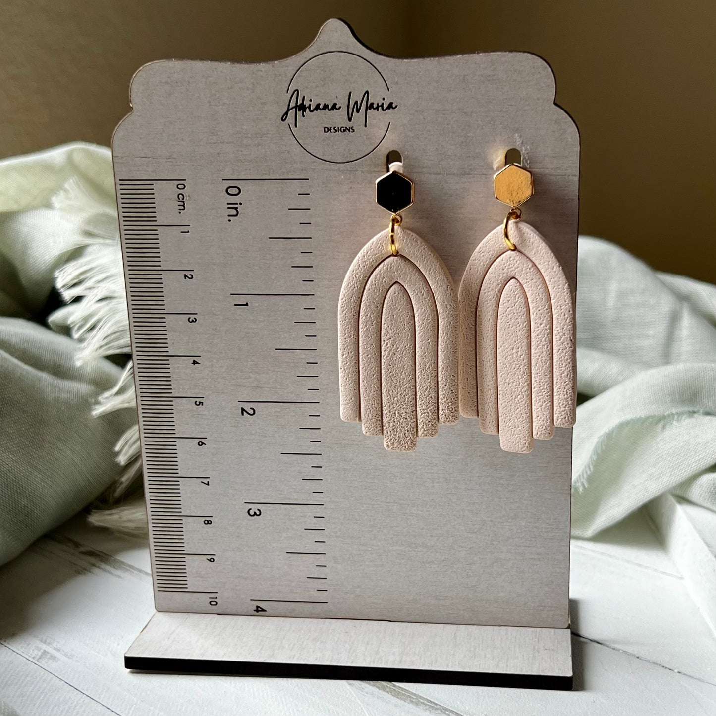 Arch Boho Polymer Clay Dangle Earrings