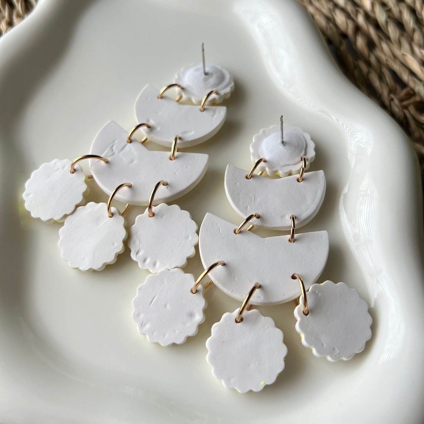 The Solea Statement Polymer Clay Dangle Earrings