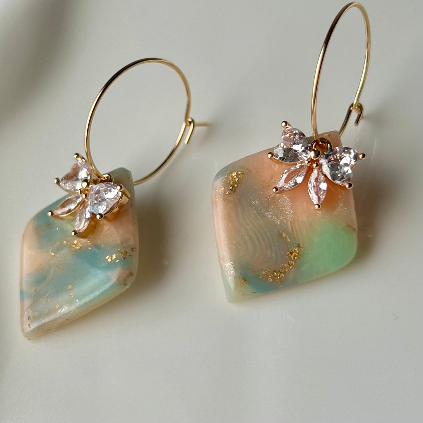 Lucelle Collection: Polymer Clay Hoop Earrings