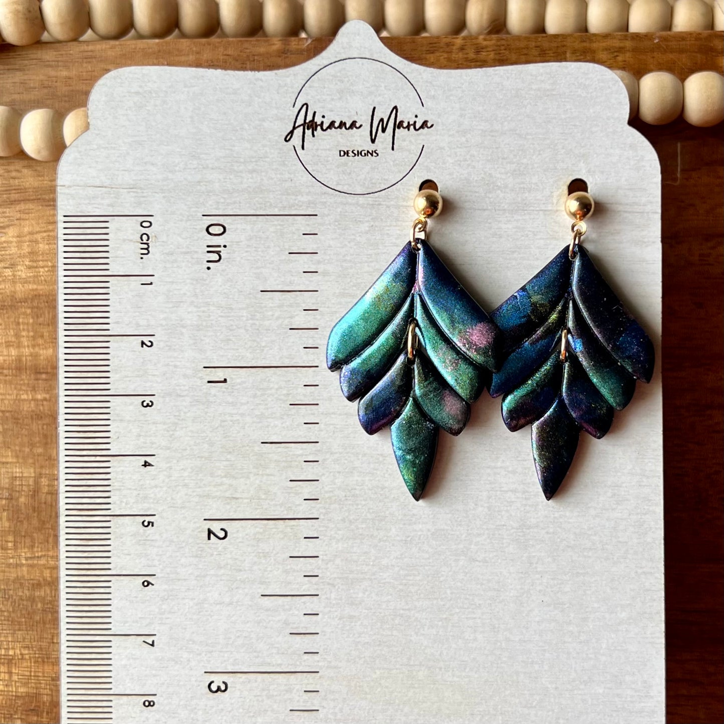 Mica Painted Polymer Clay Earrings