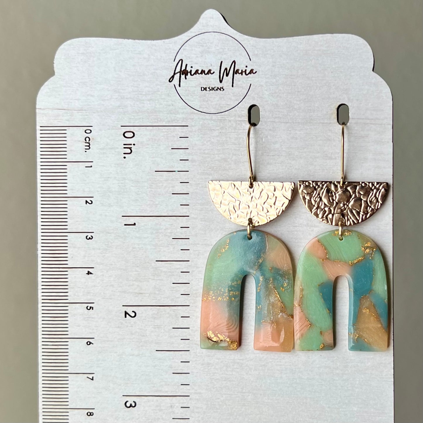 Lucelle Collection: Arch Polymer Clay Statement Earrings