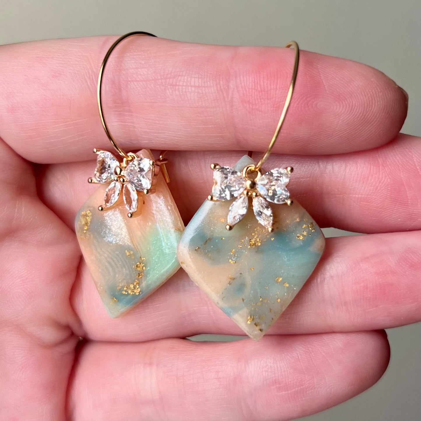 Lucelle Collection: Polymer Clay Hoop Earrings