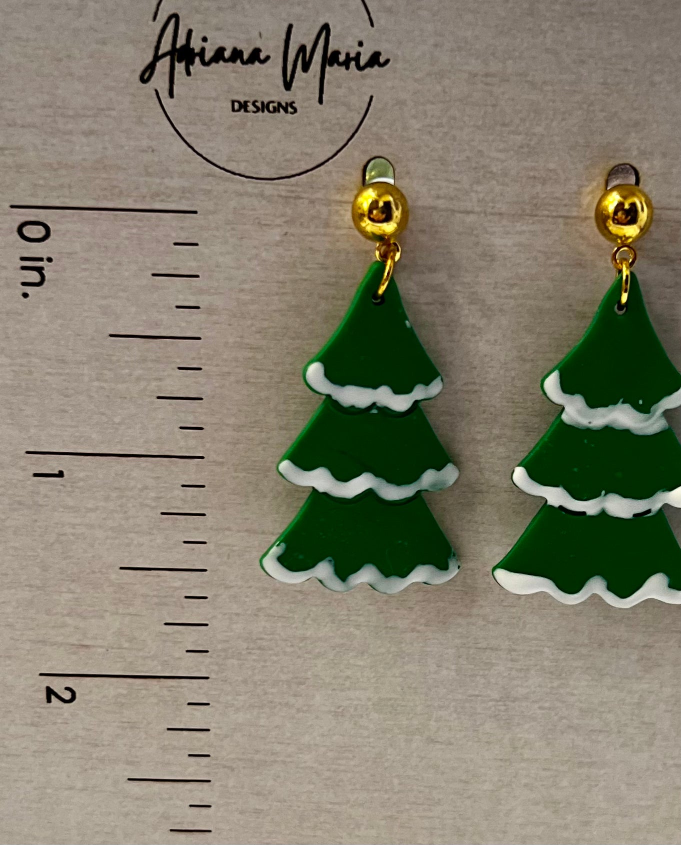 Christmas Tree Polymer Clay Earrings