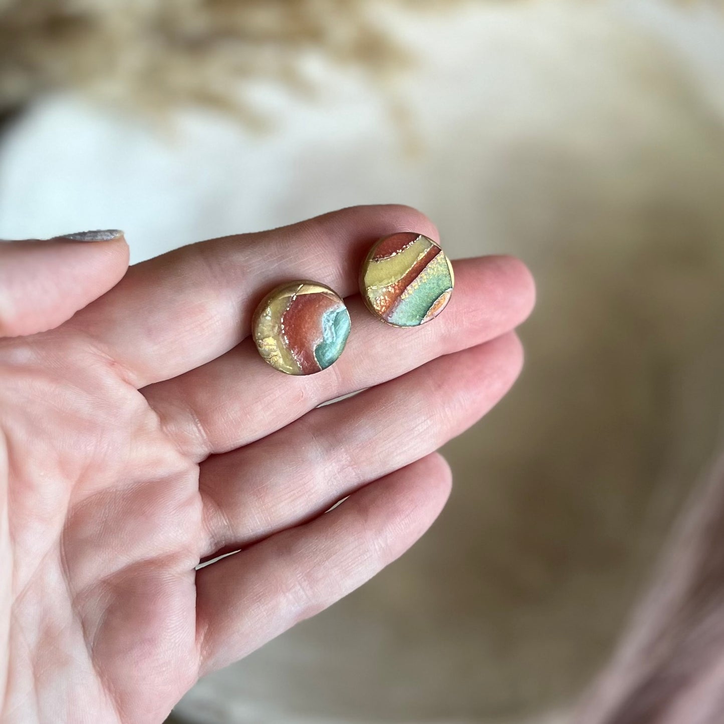 Polymer Clay Stud Earrings