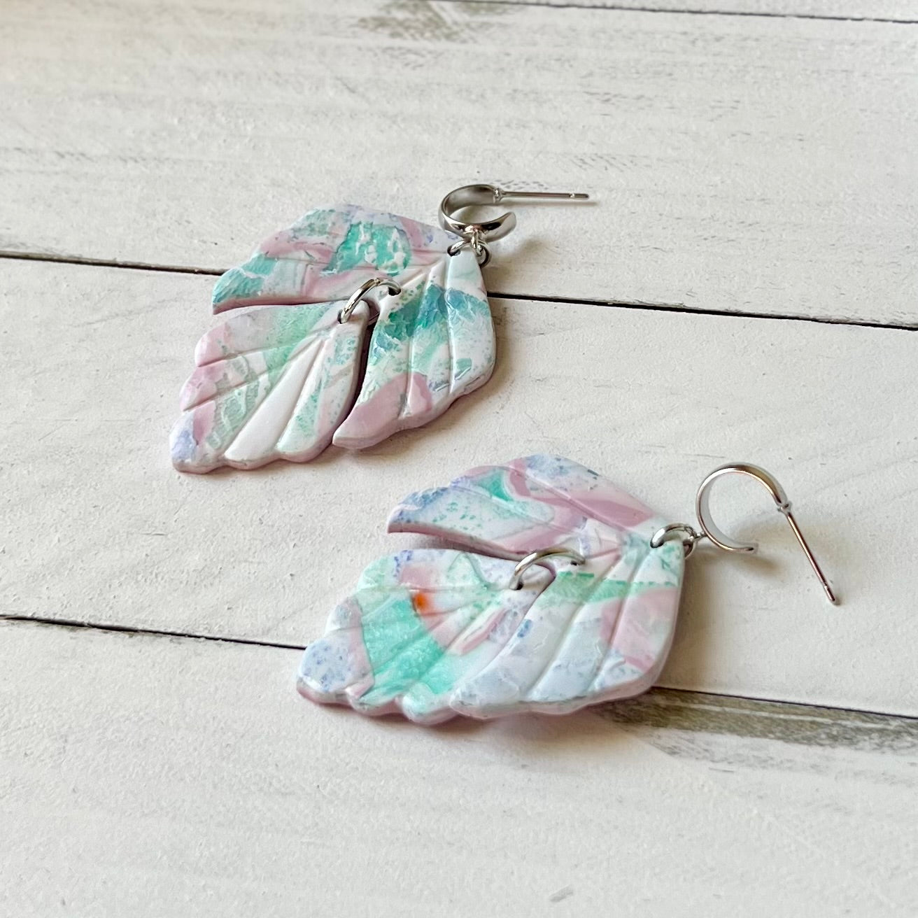 Watercolor Polymer Clay Earrings