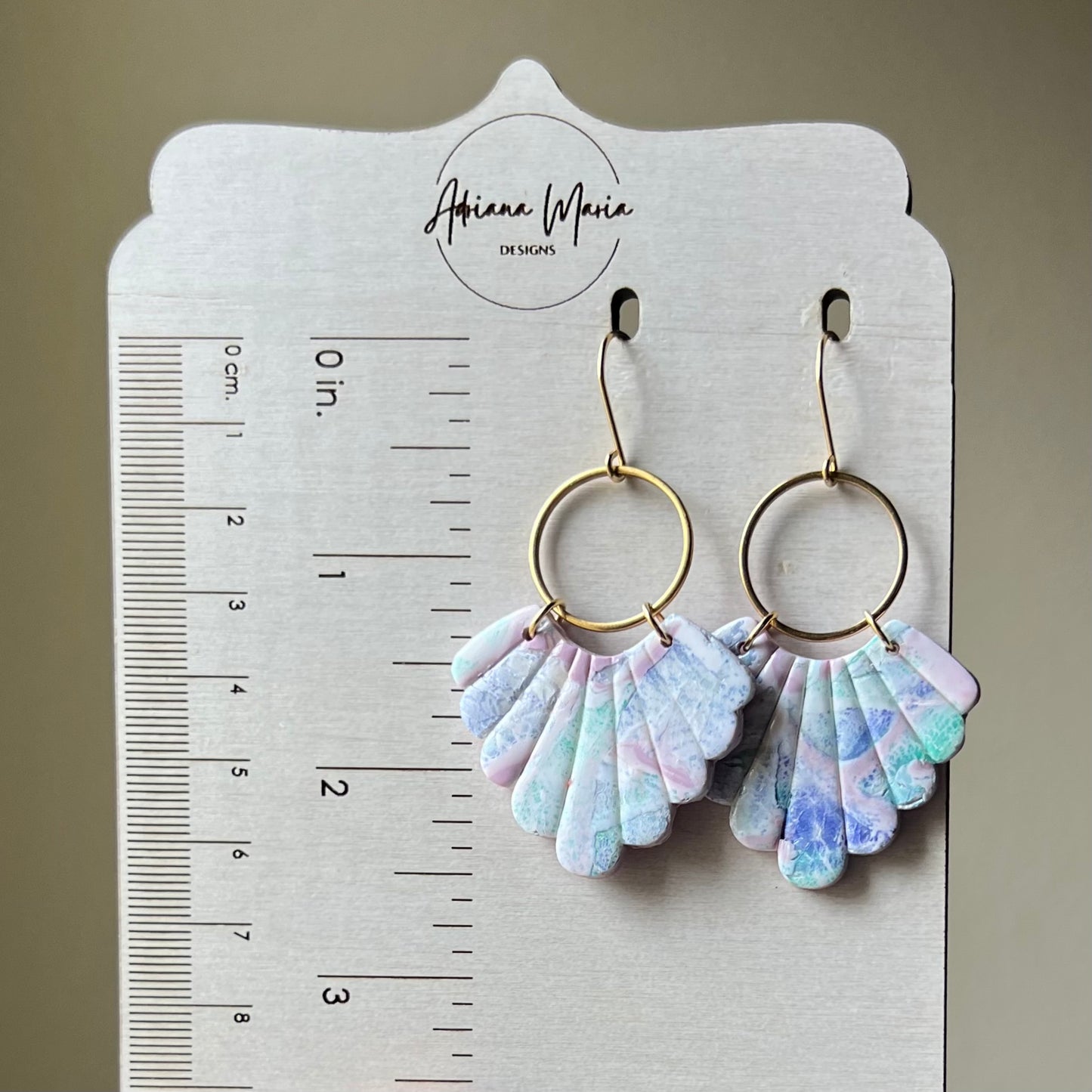 Watercolor Polymer Clay Earrings