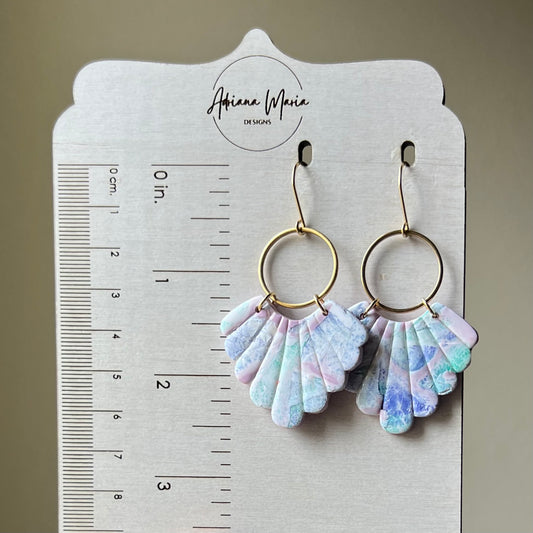 Watercolor Polymer Clay Earrings