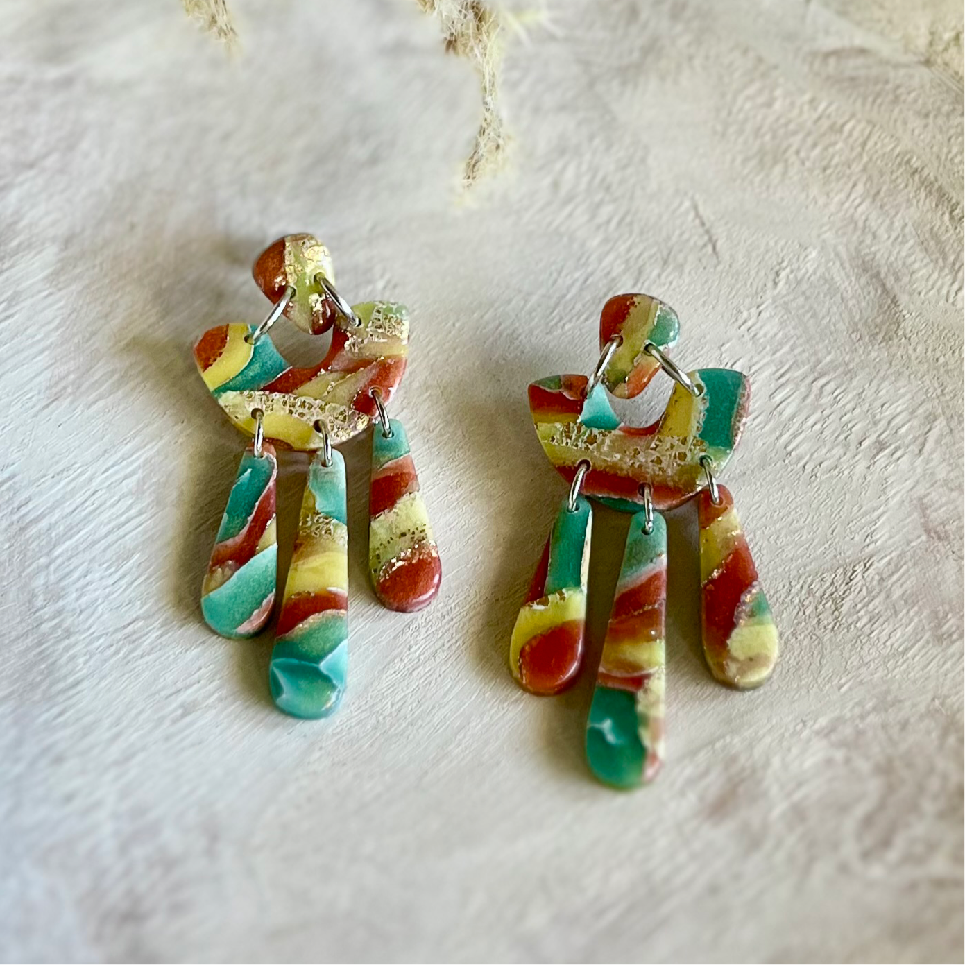 Polymer Clay Statement Earrings