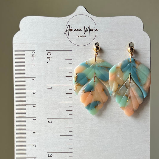 Lucelle Collection: Foliage Polymer Clay Dangle Earrings