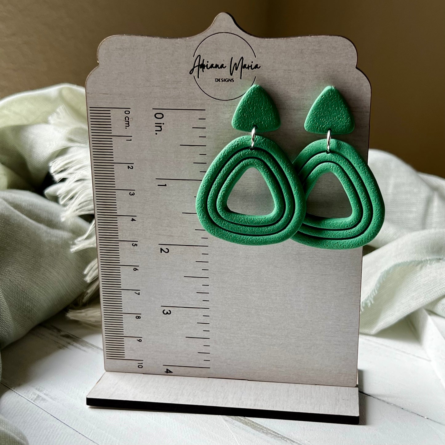 Minimalist Textured Embossed Polymer Clay Earrings
