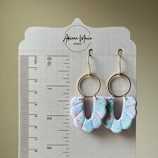 Watercolor Polymer Clay Earrings