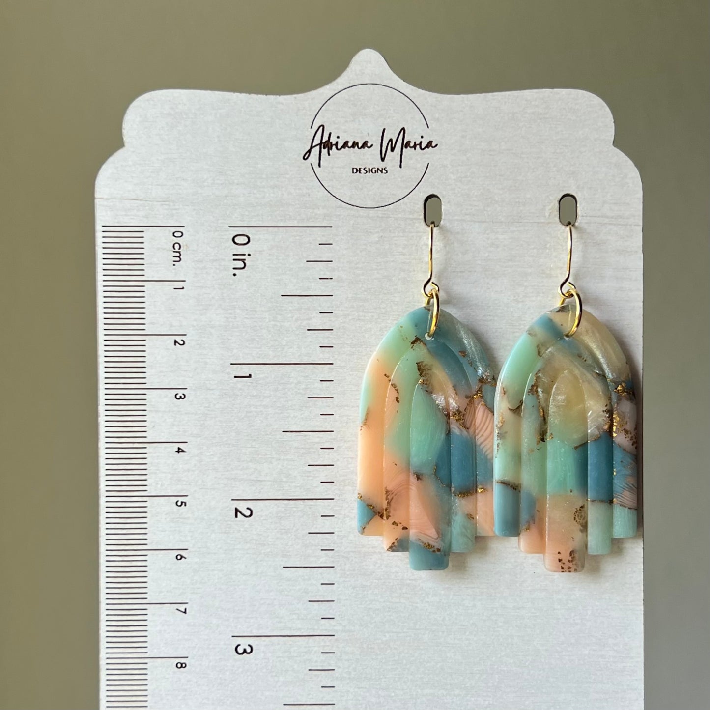 Lucelle Collection: Tiered Arch Polymer Clay Earrings