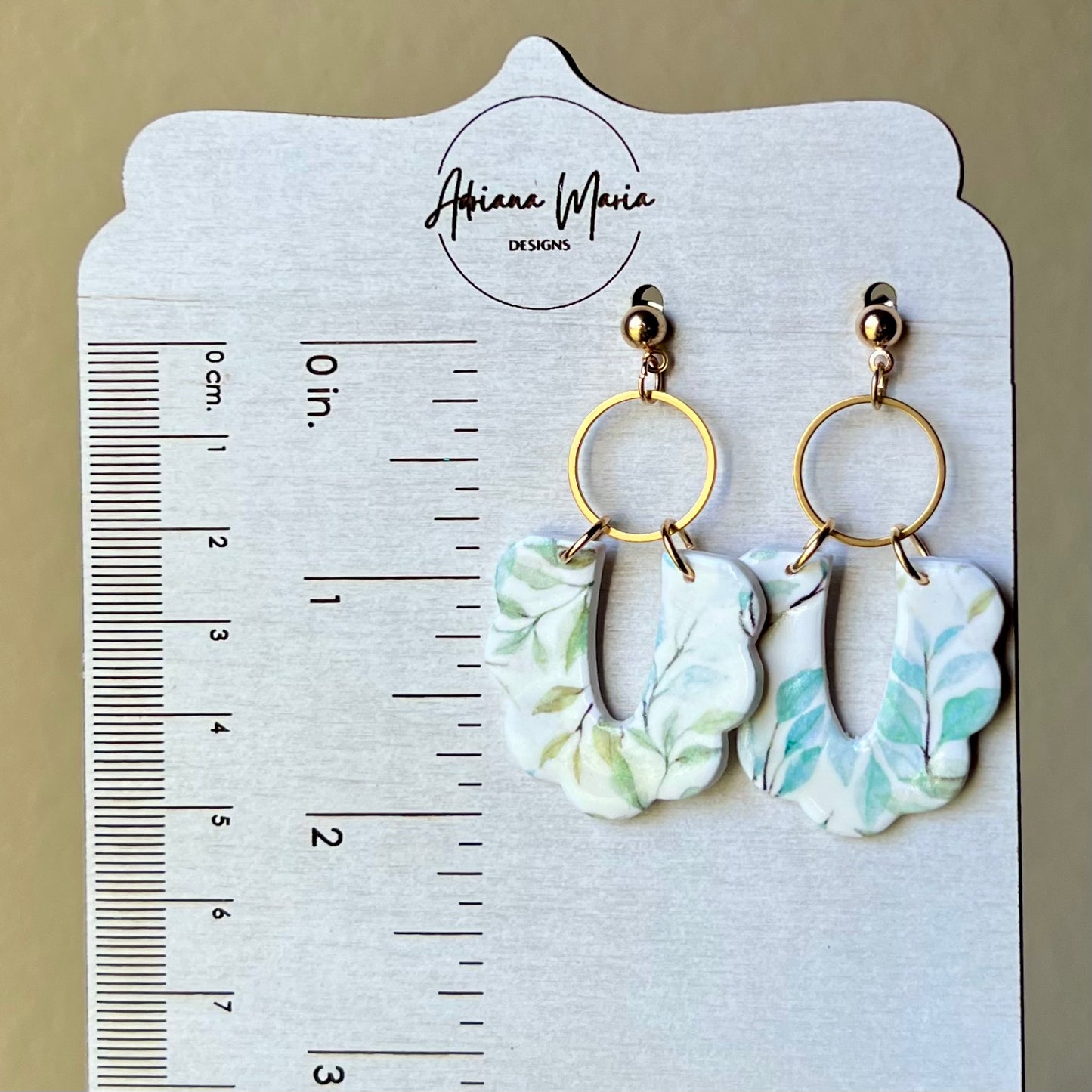 Spring Floral Polymer Clay Dangle Earrings