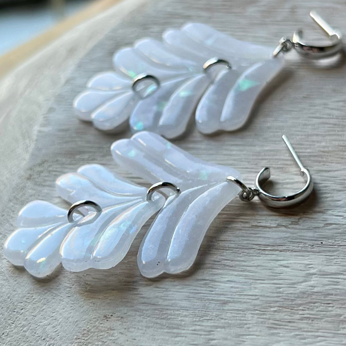 Holographic Translucent Polymer Clay Earrings