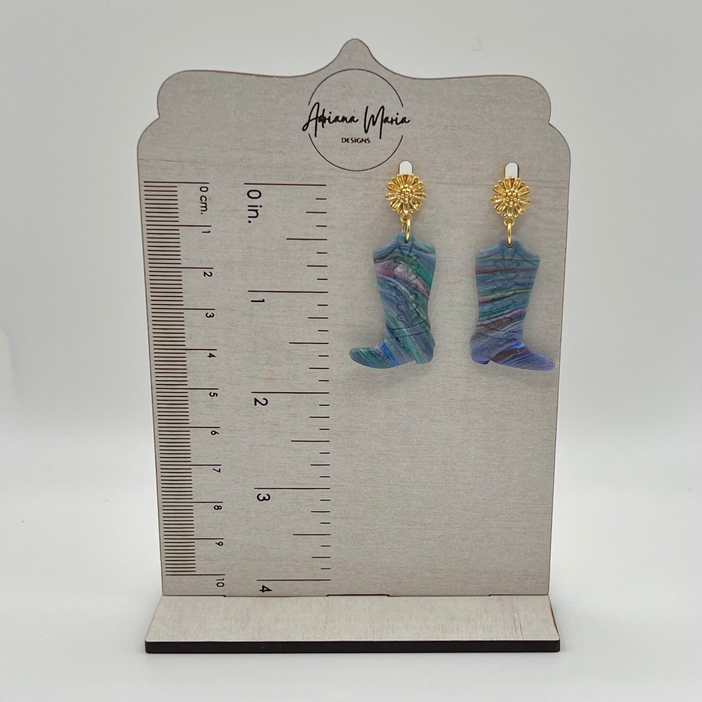 Clay Cowboy Boots Polymer Clay Earrings