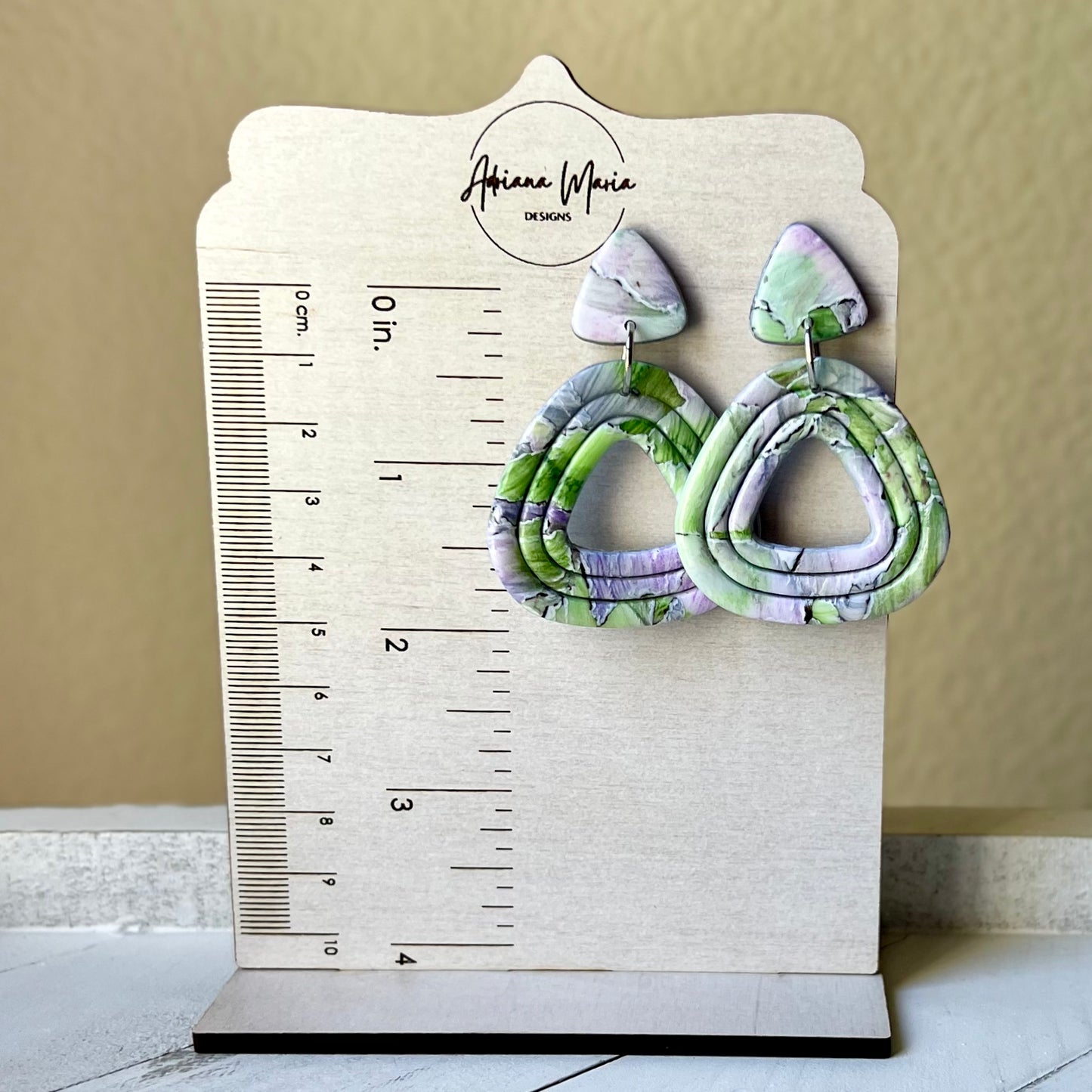 Watercolor Polymer Clay Earrings
