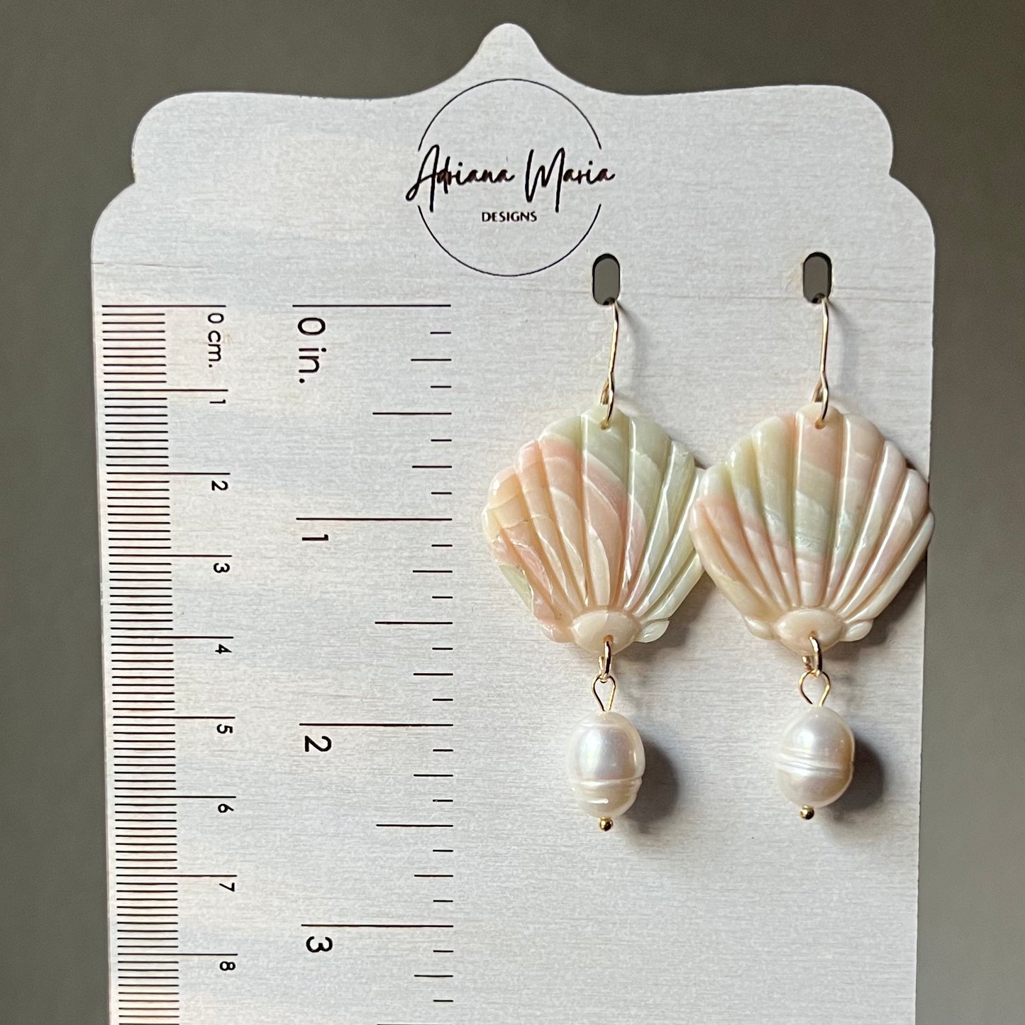 Pastel Dreams Seashell Polymer Clay Earrings
