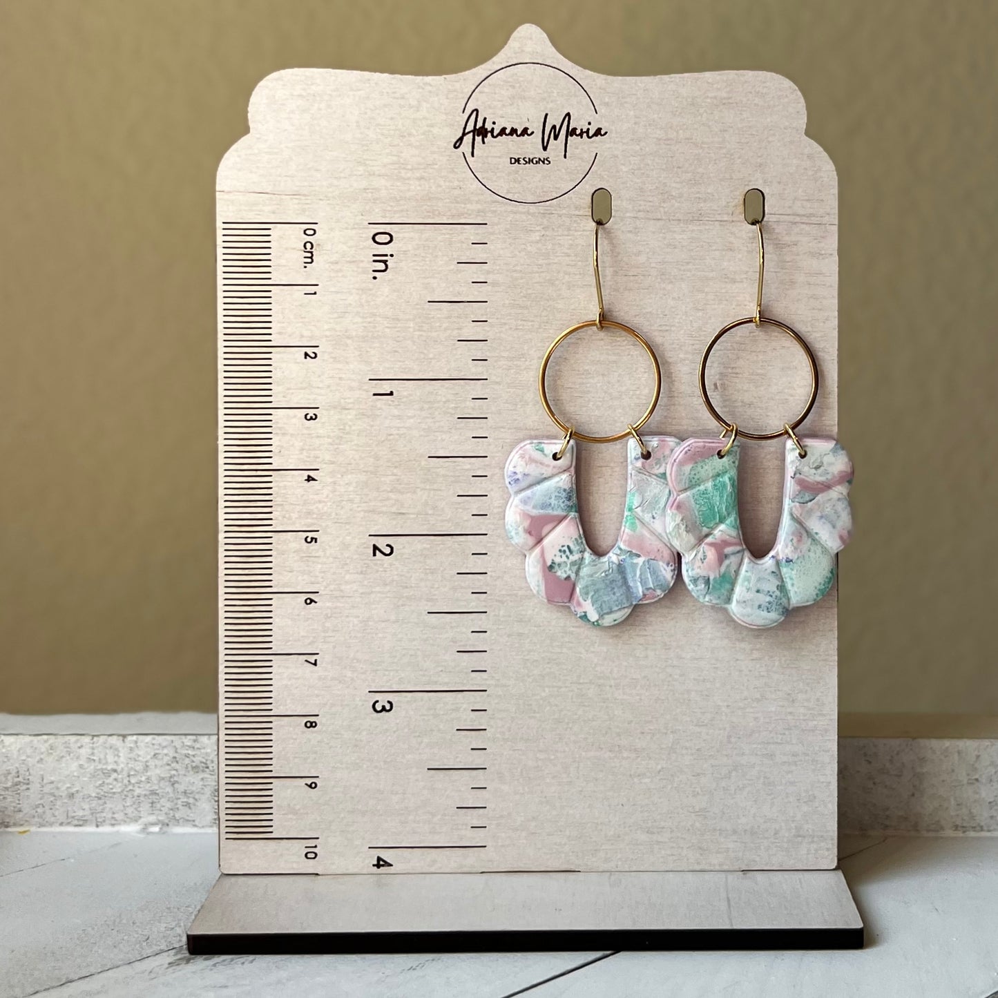 Watercolor Polymer Clay Earrings