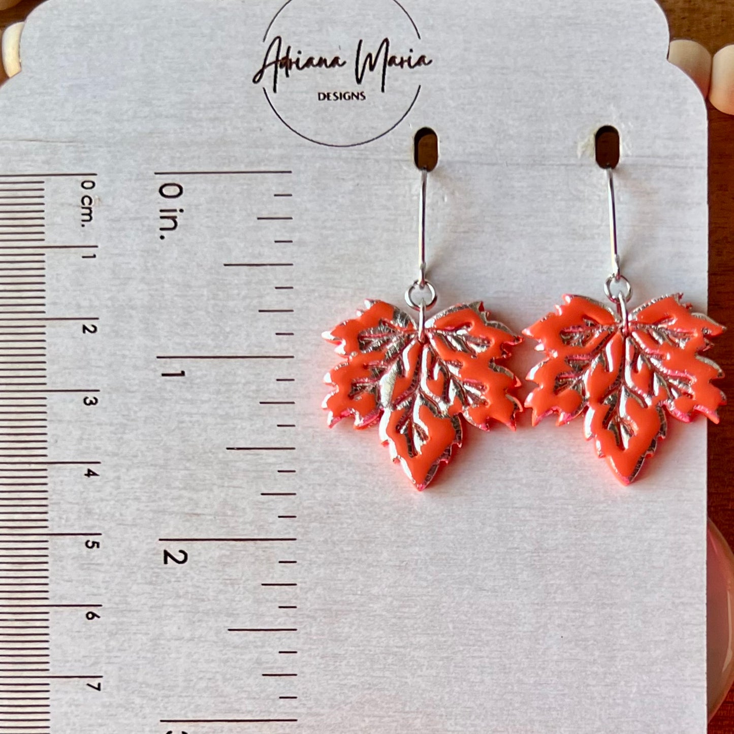 Maple Leaf Polymer Clay Earrings