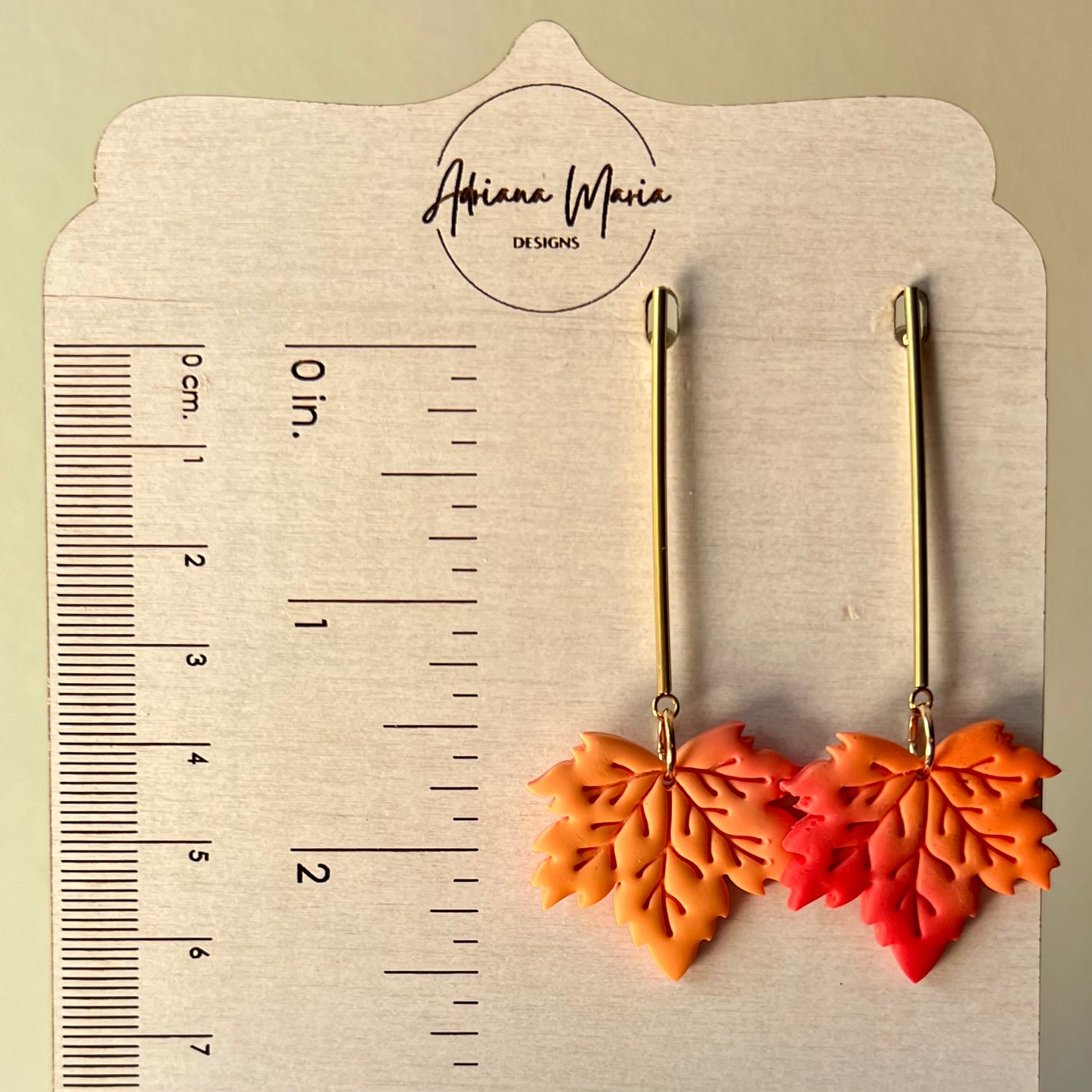 Maple Leaf Polymer Clay Earrings