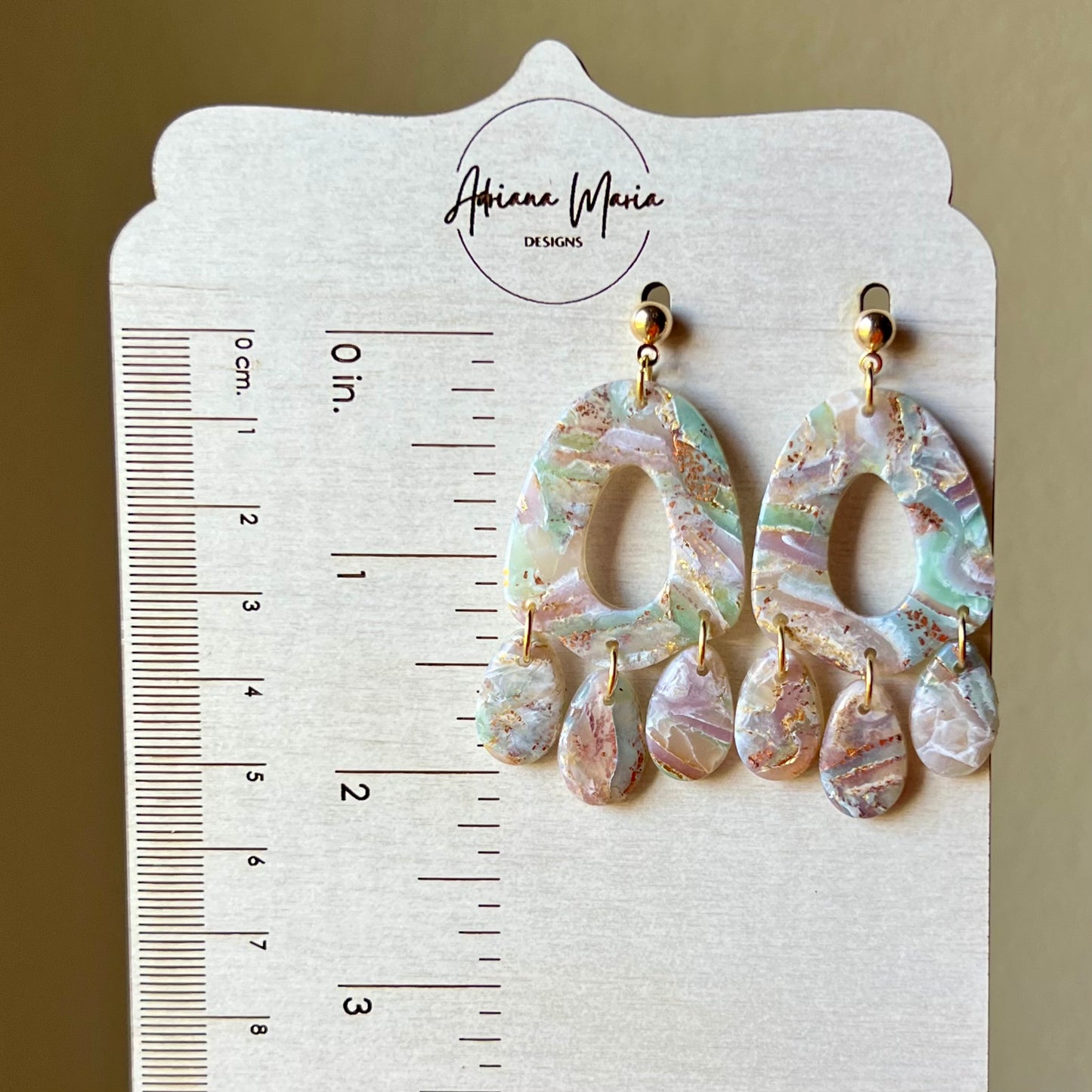 Spring Agate Polymer Clay Earrings