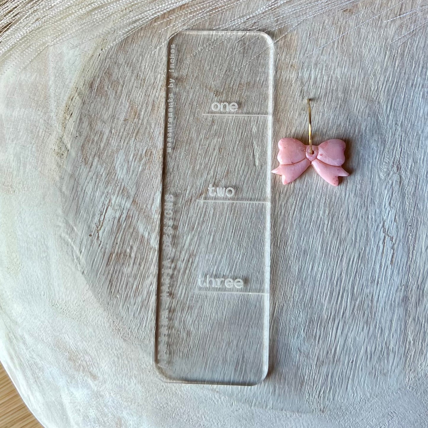 Soft Pink Marbled Bow Polymer Clay Earrings