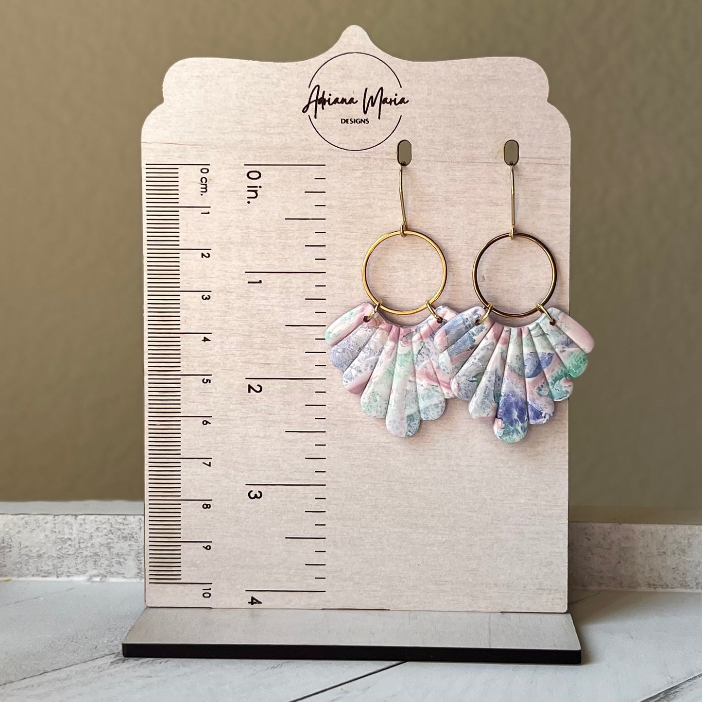 Watercolor Polymer Clay Earrings