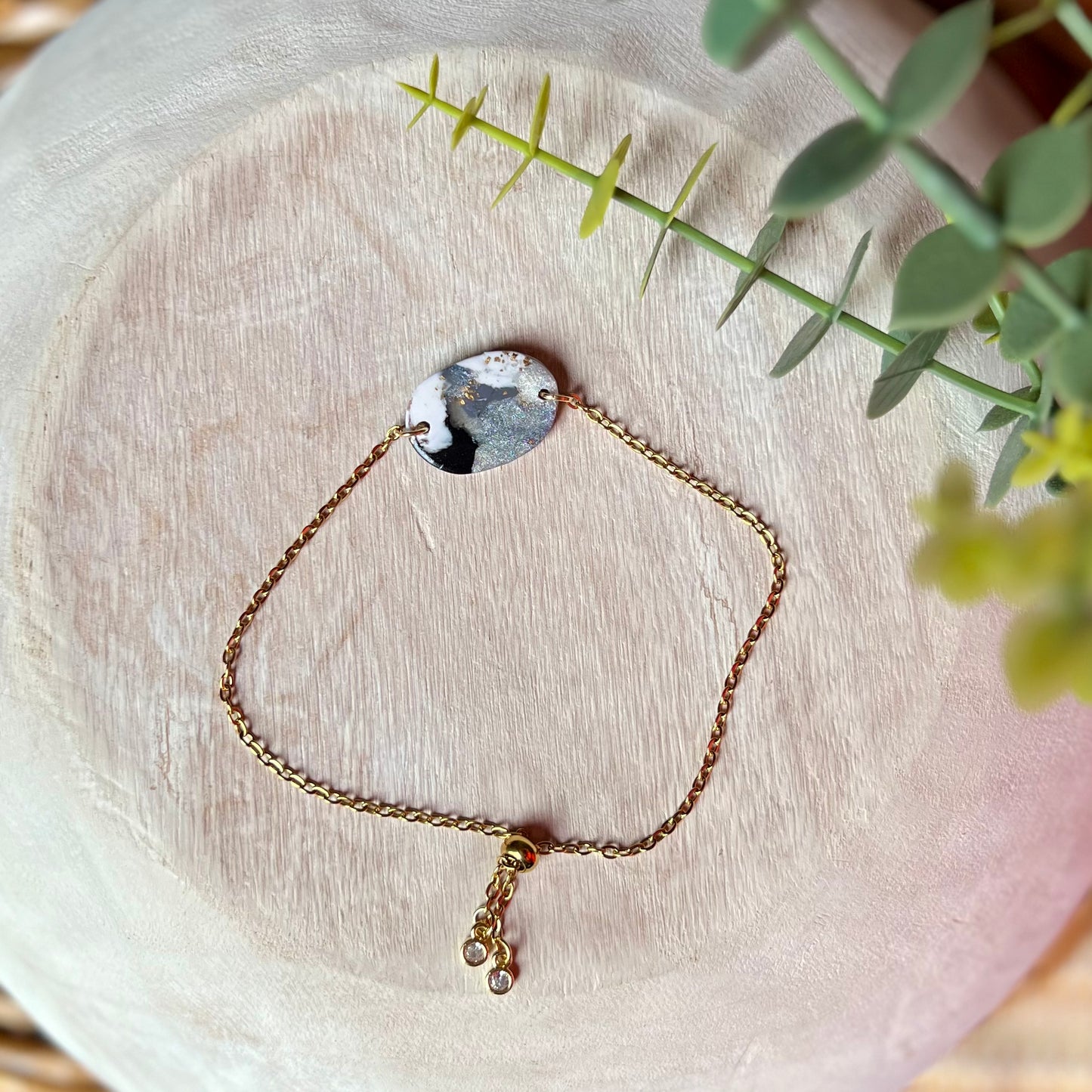 Polymer Clay Stone Bracelet