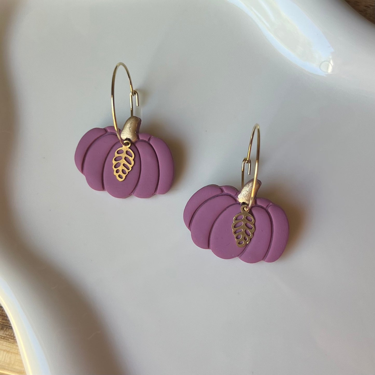 Hey Pumpkin! Clay Hoop Earrings