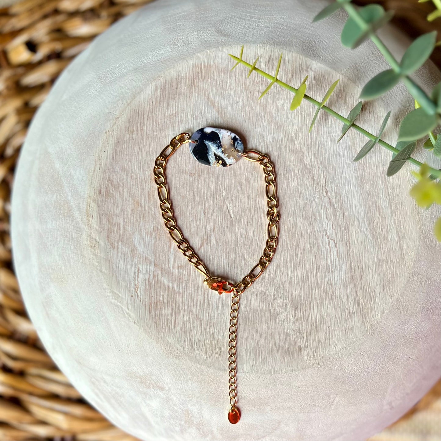 Polymer Clay Stone Bracelet