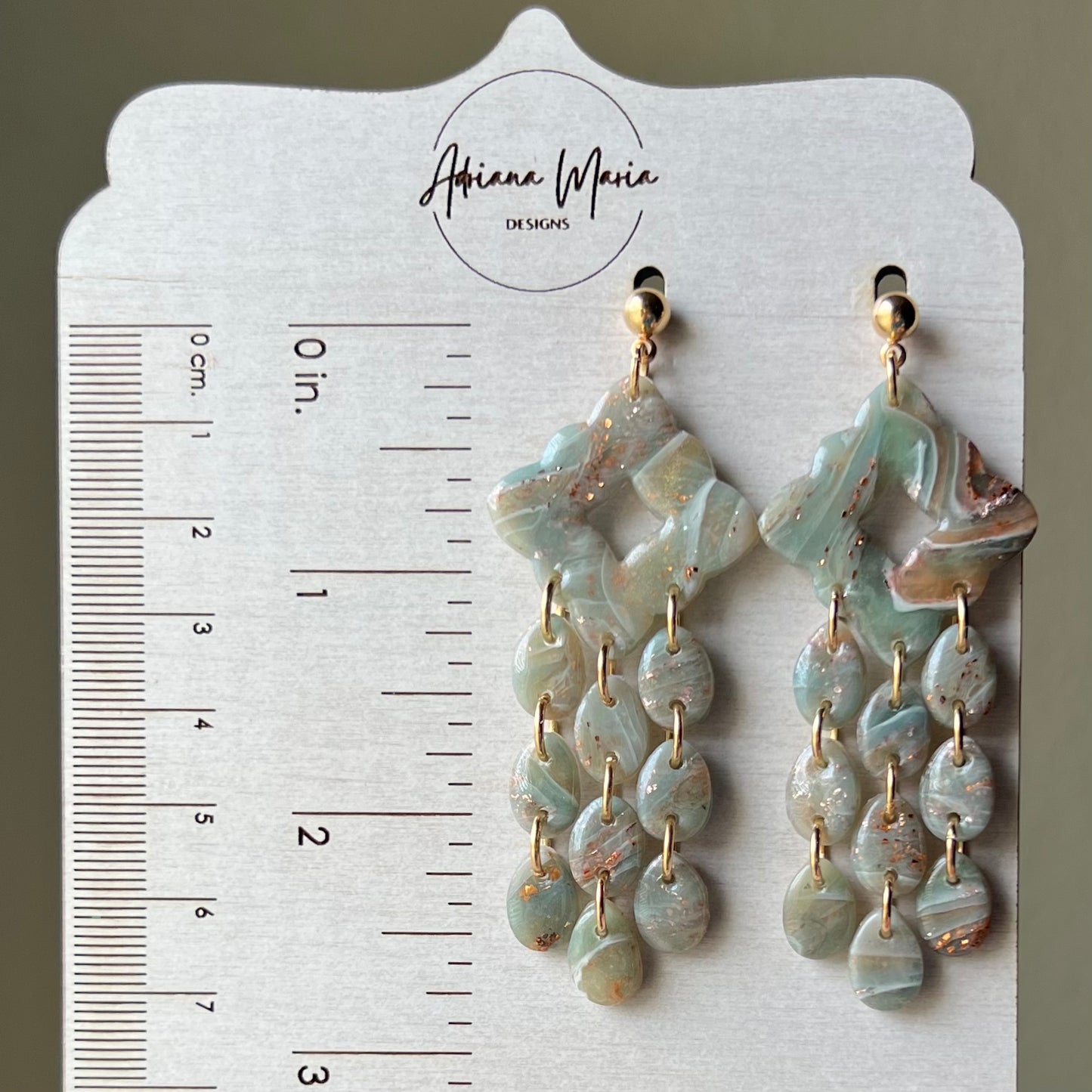 Ethereal Waves Collection: Chandelier Polymer Clay Earrings