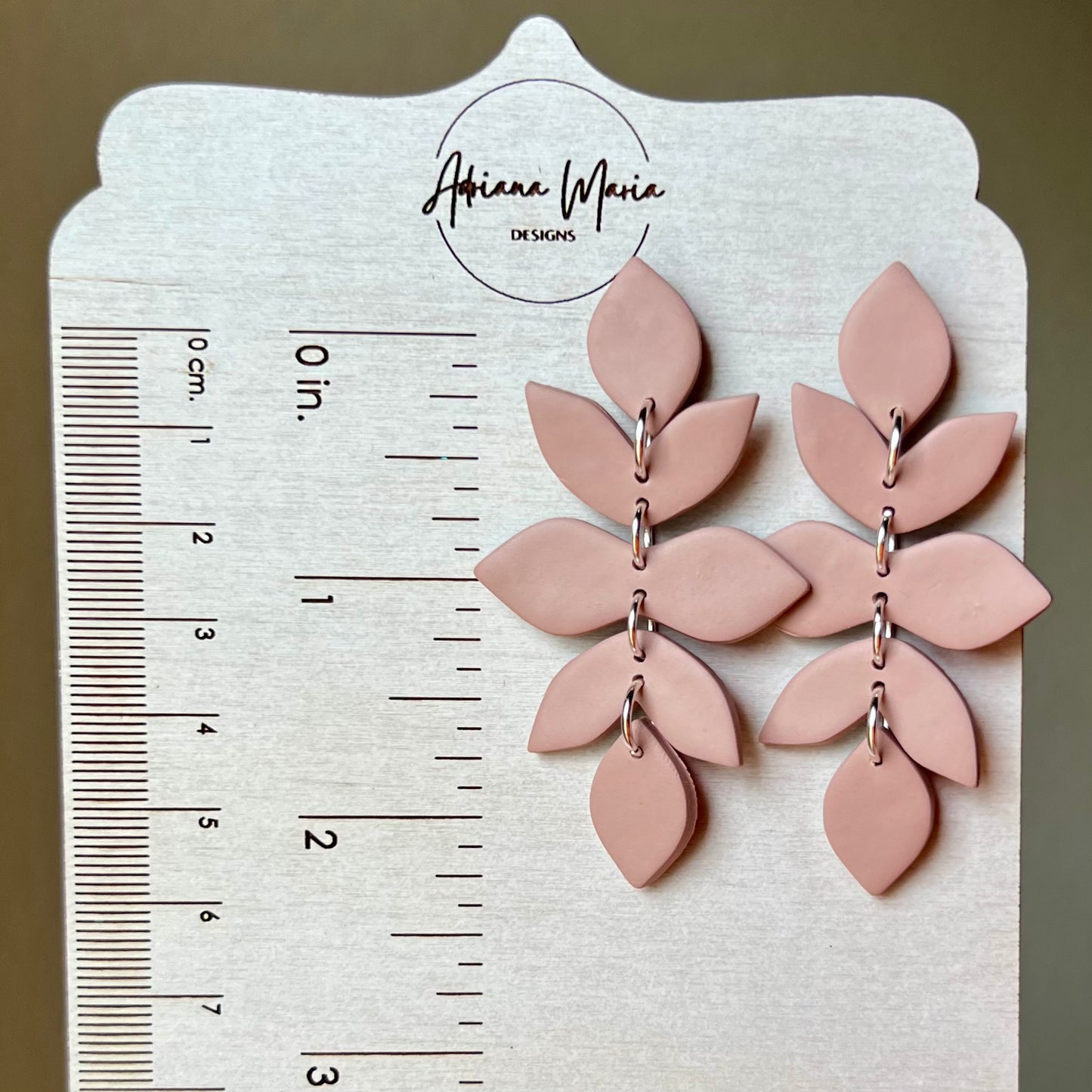 Leaf Dangle Polymer Clay Earrings