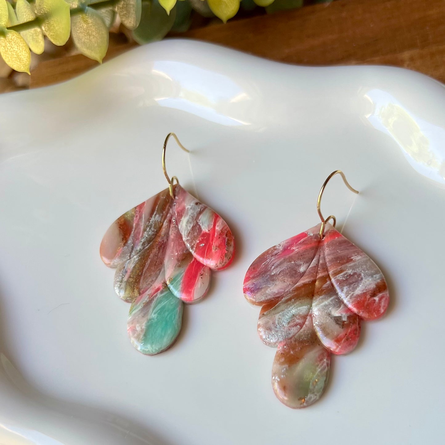 Color Flux Polymer Clay Earrings