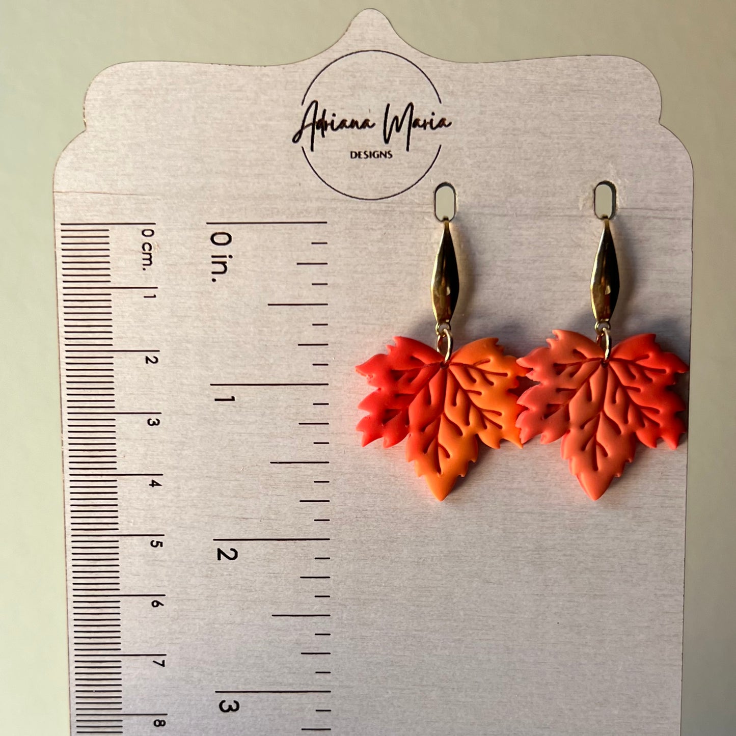 Maple Leaf Polymer Clay Earrings