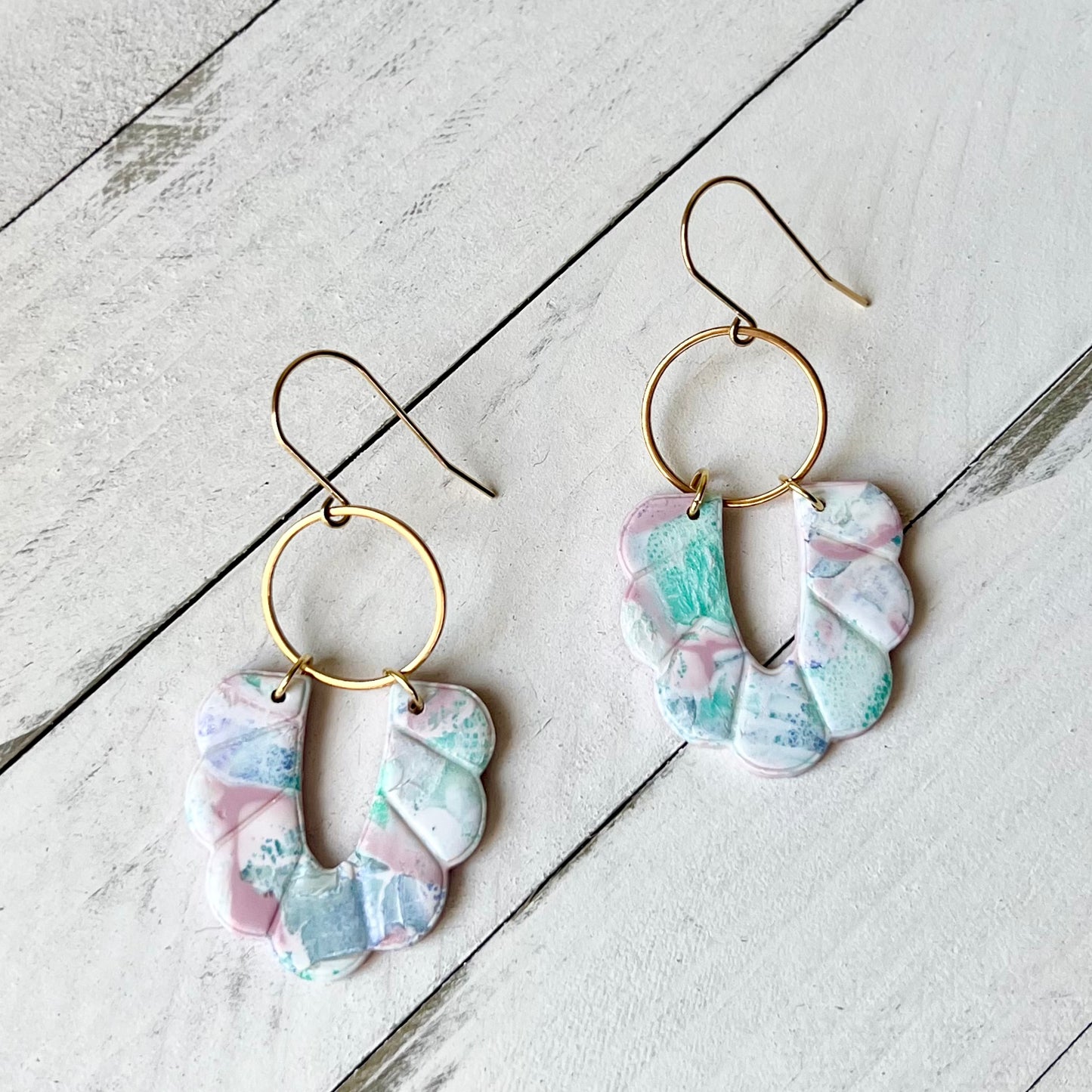 Watercolor Polymer Clay Earrings
