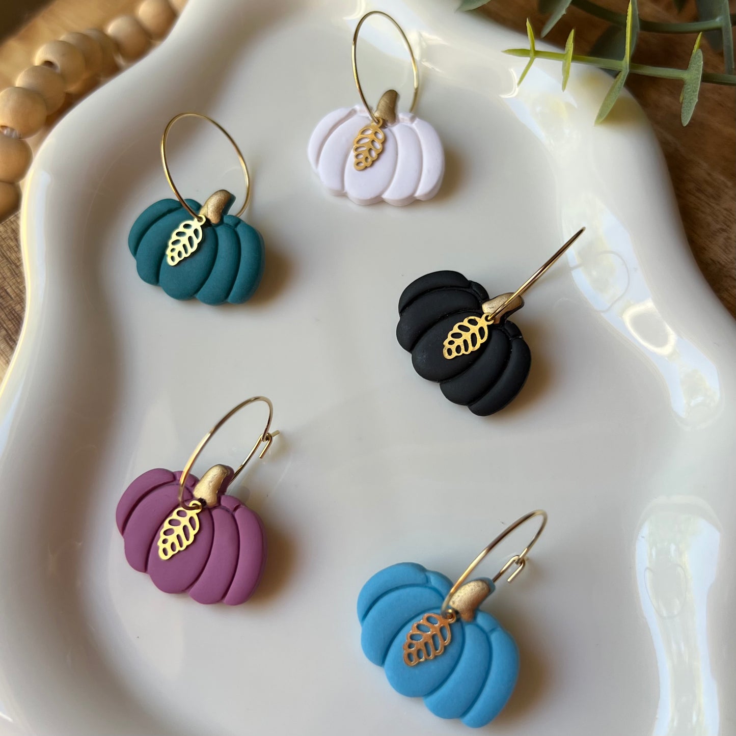 Hey Pumpkin! Clay Hoop Earrings