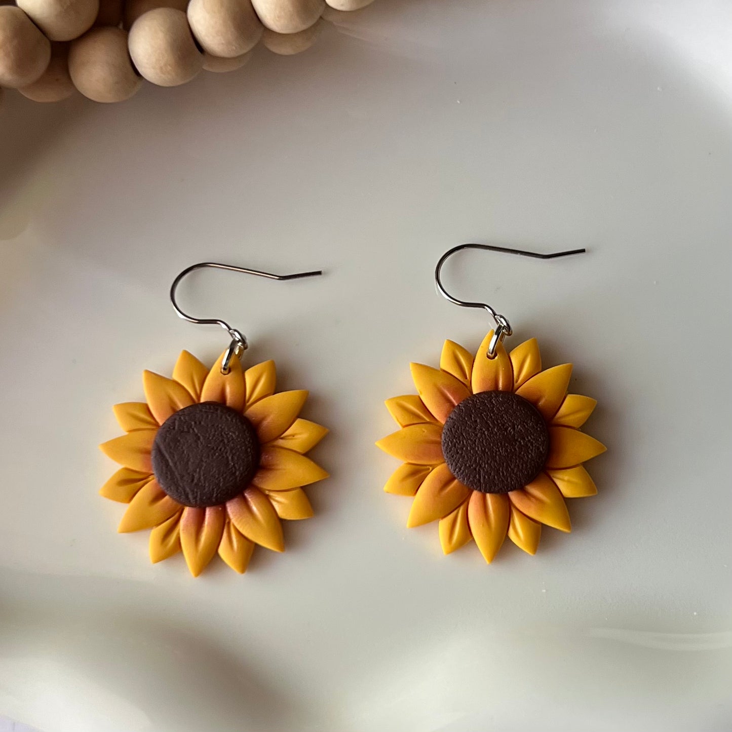 Sunflower Polymer Clay Earrings