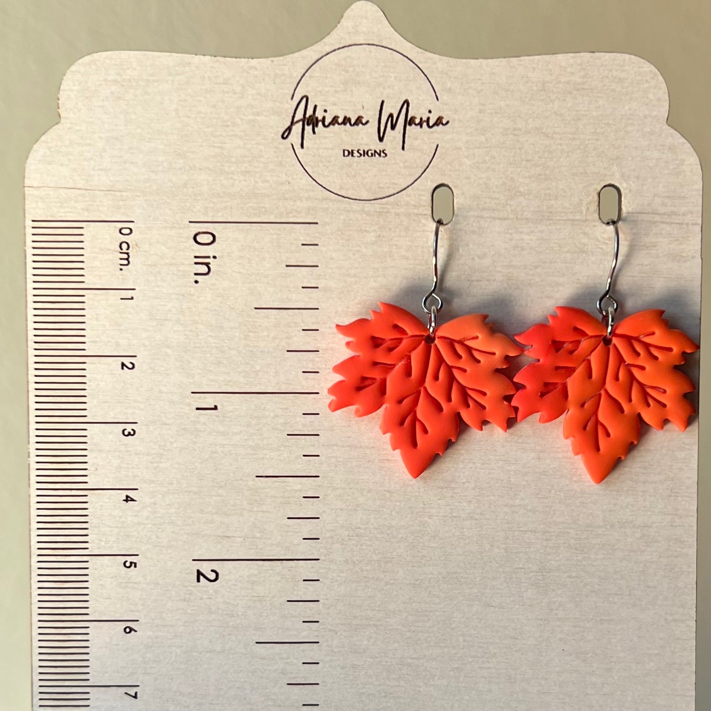 Maple Leaf Polymer Clay Earrings