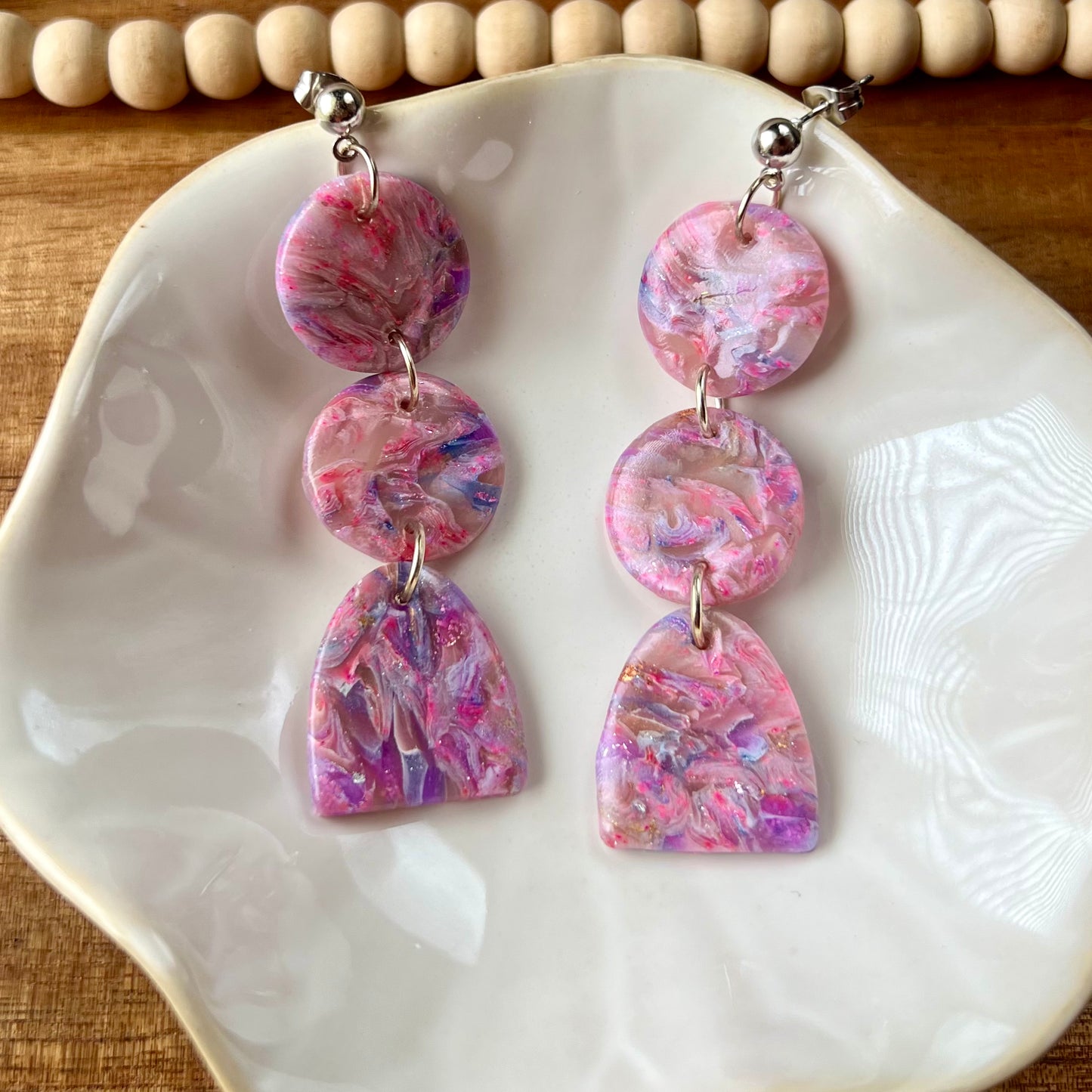 Confetti Translucent Polymer Clay Earrings
