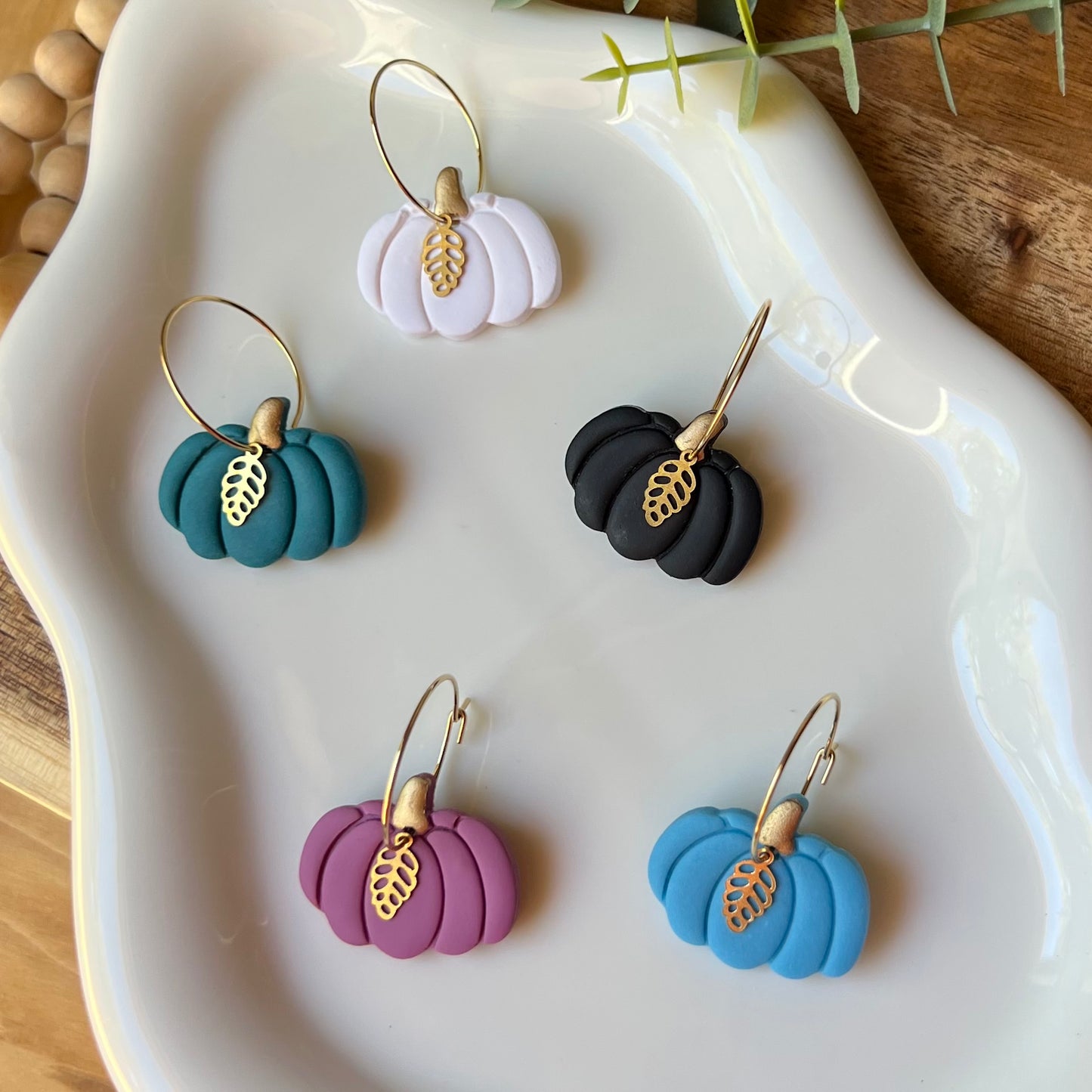 Hey Pumpkin! Clay Hoop Earrings