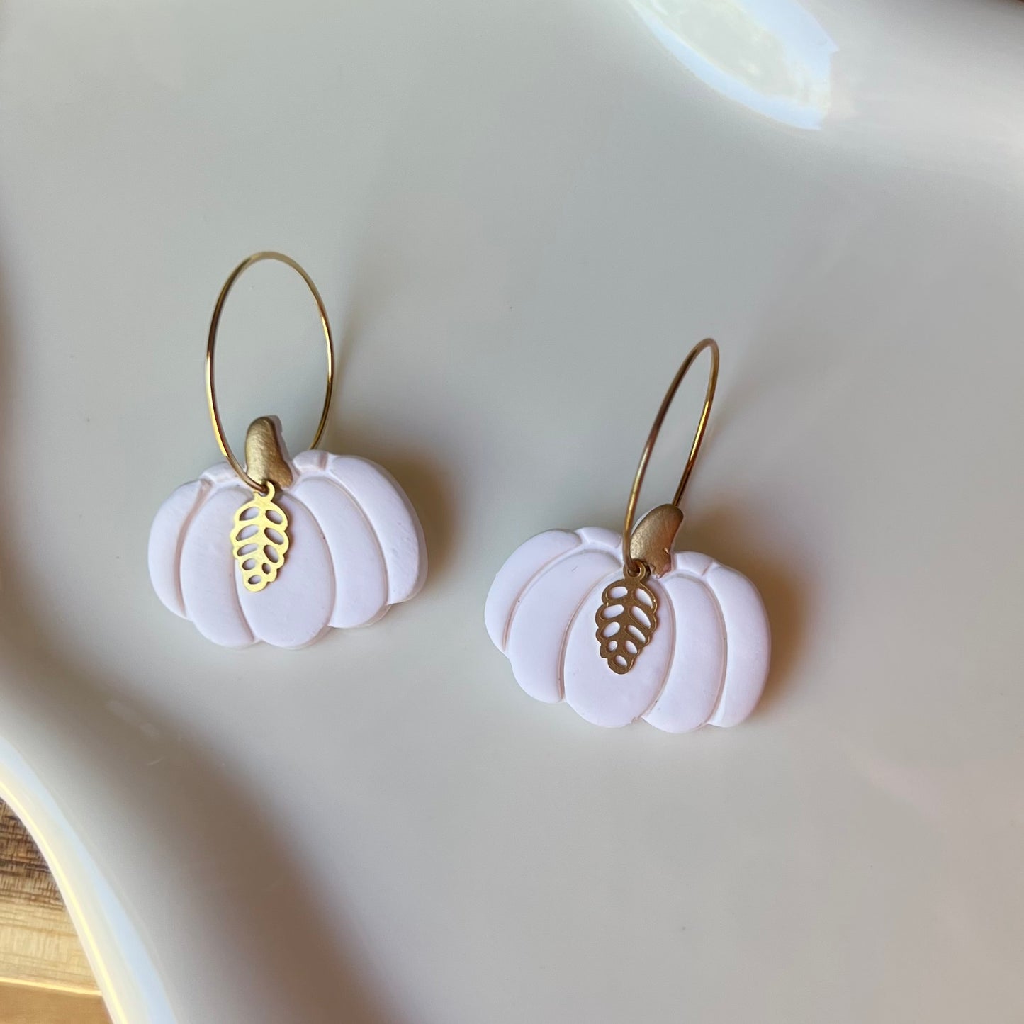 Hey Pumpkin! Clay Hoop Earrings
