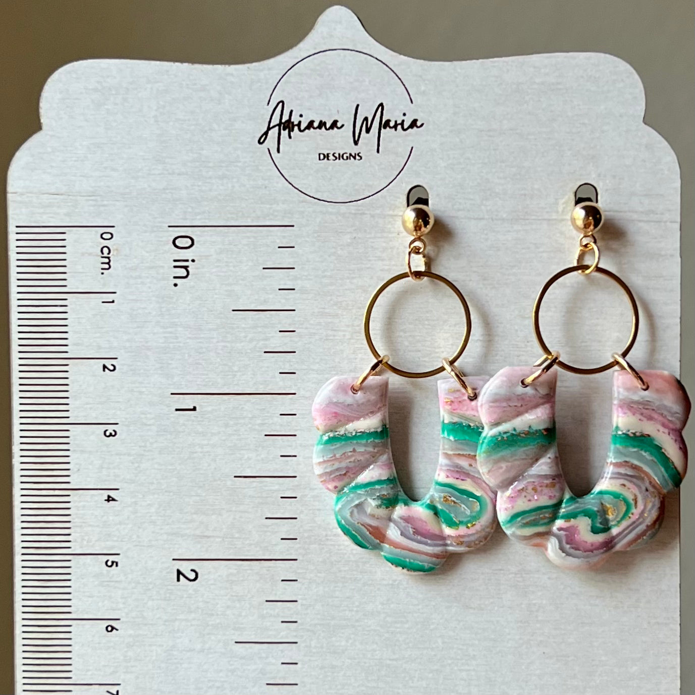 Faux Agate Polymer Clay Earrings