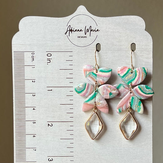 Agate Inspired Polymer Clay Earrings