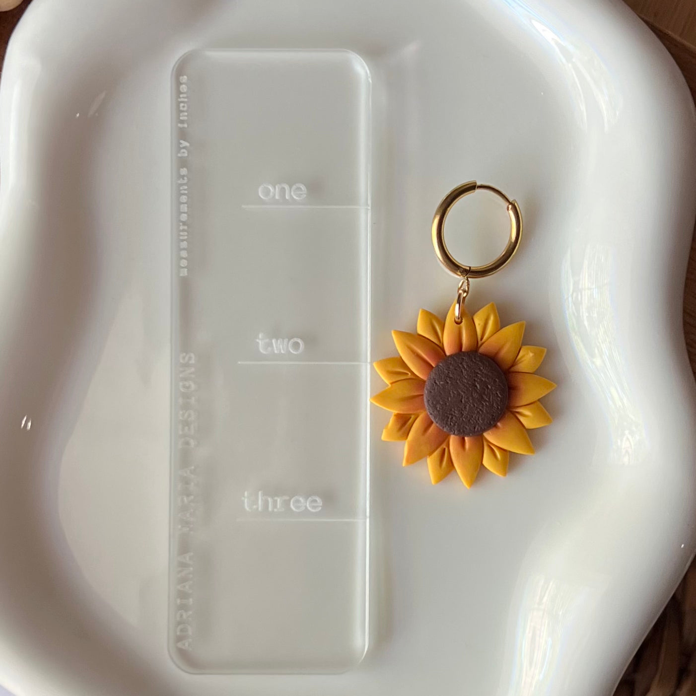 Sunflower Polymer Clay Earrings