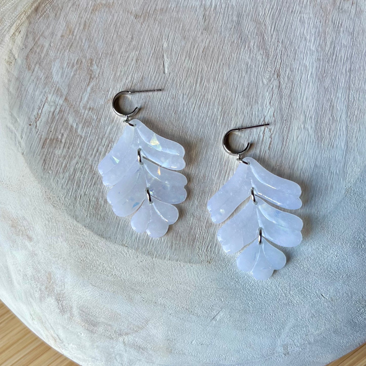 Holographic Translucent Polymer Clay Earrings