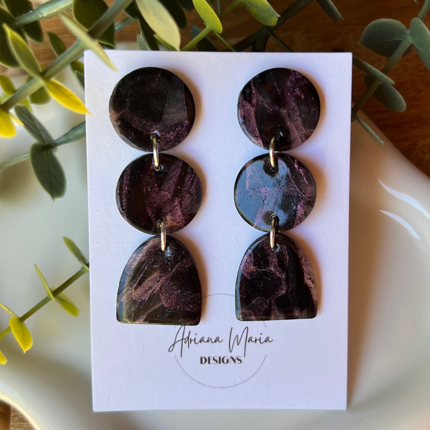 Midnight Magic: Polymer Clay Statement Earrings