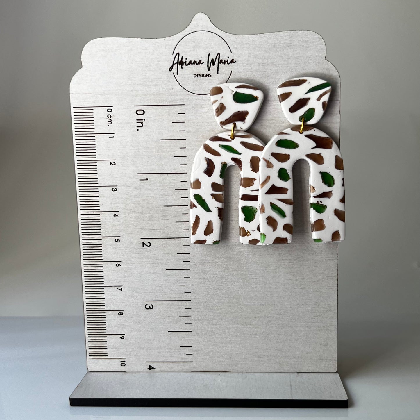 Jungle Love Translucent Arch Polymer Clay Earrings