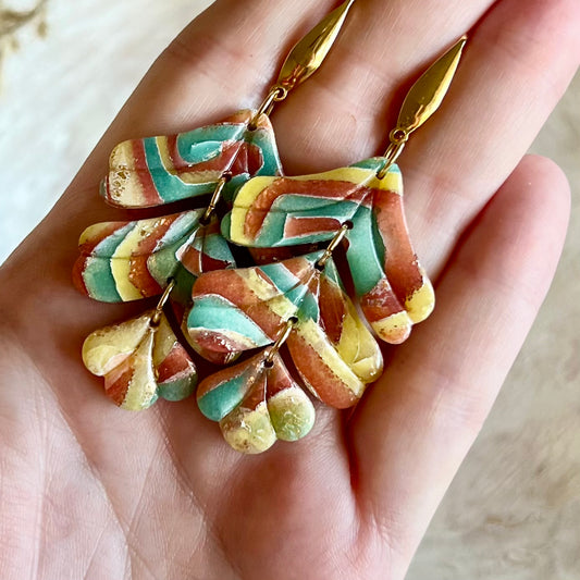 Polymer Clay Statement Earrings