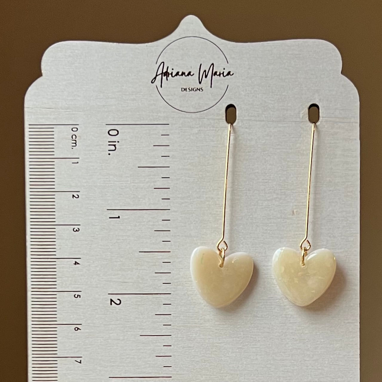 Heart Opal Polymer Clay Earrings