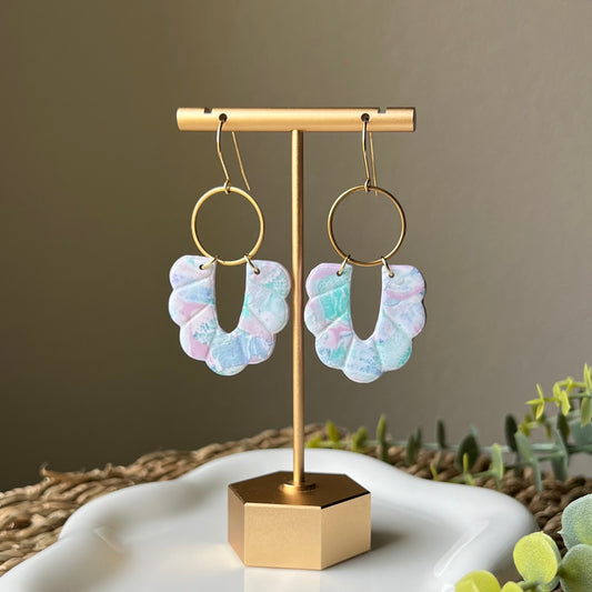 Watercolor Polymer Clay Earrings
